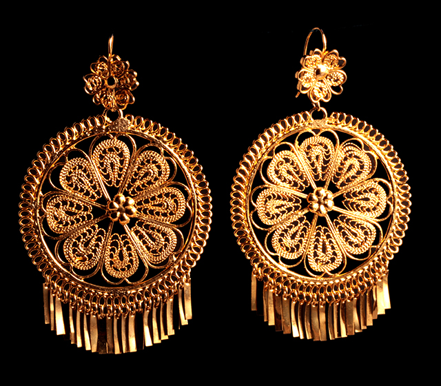 Aretes de Filigrana Flor - Imagen 2